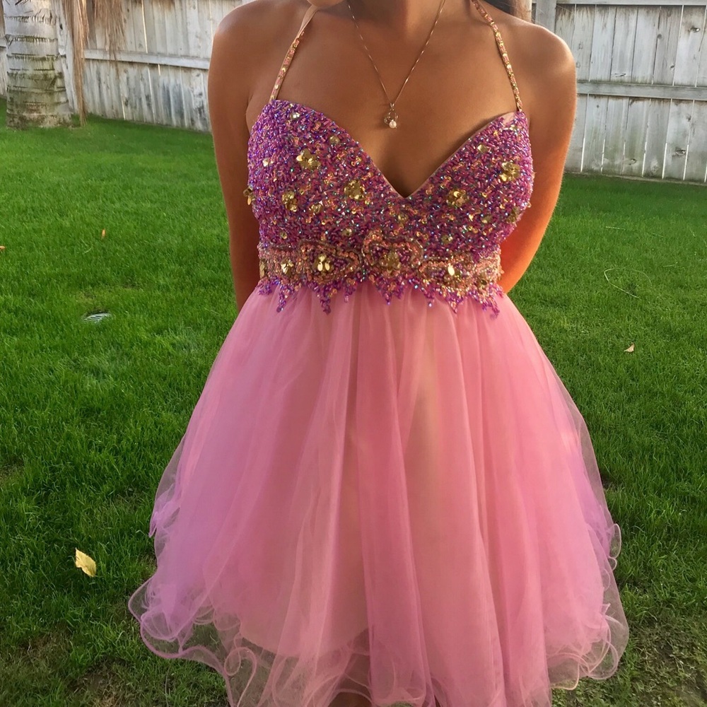 Fun pink fairy prom dress!!